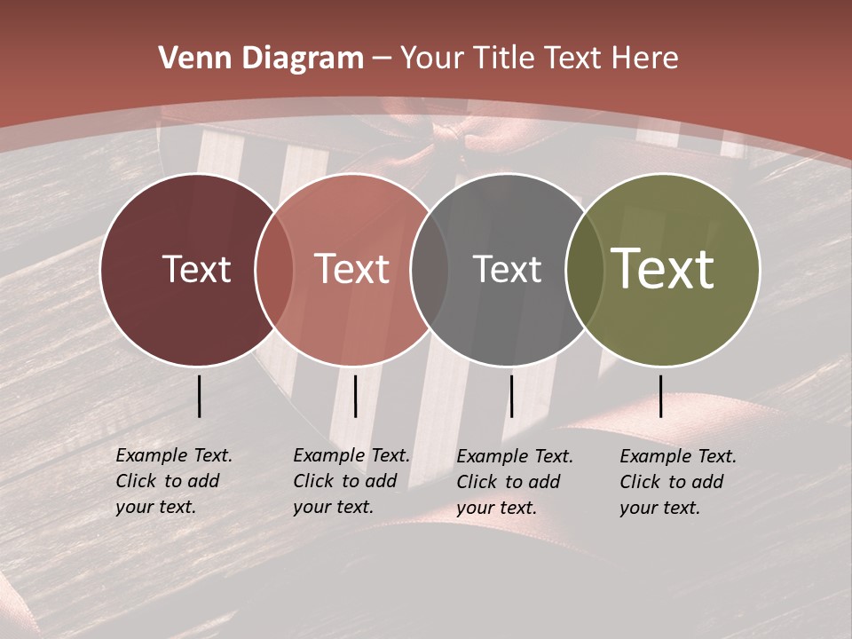 Bow Holiday Wood PowerPoint Template