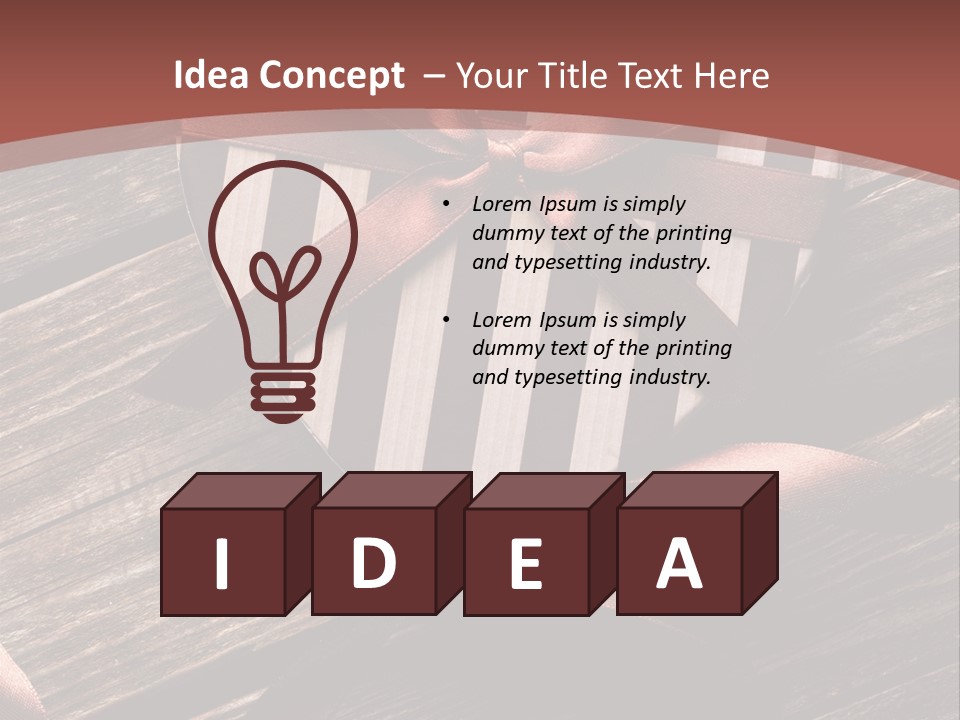 Bow Holiday Wood PowerPoint Template