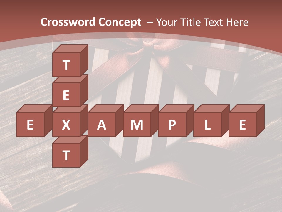 Bow Holiday Wood PowerPoint Template