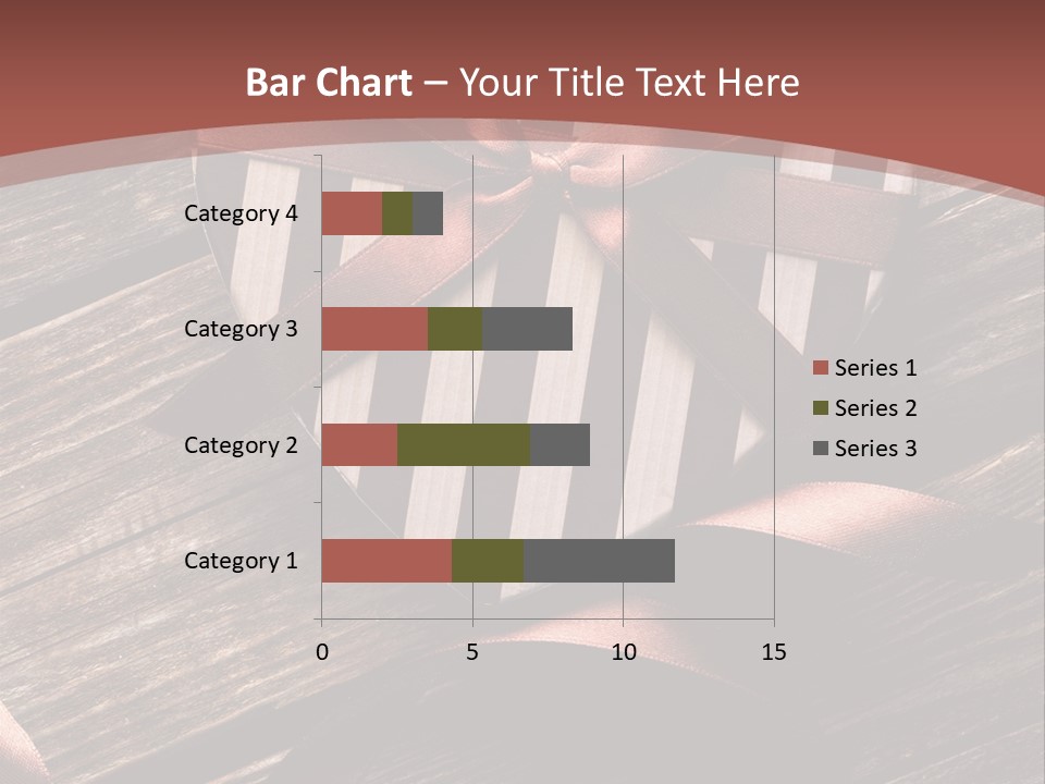 Bow Holiday Wood PowerPoint Template