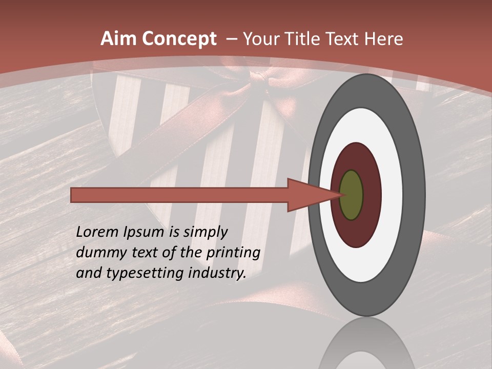 Bow Holiday Wood PowerPoint Template