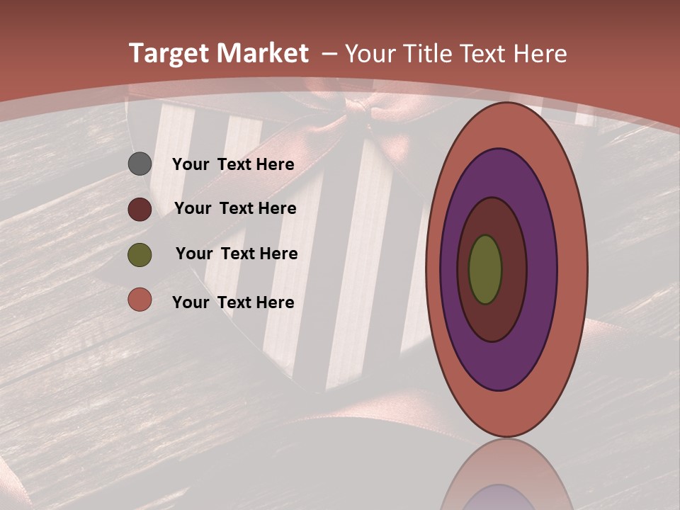 Bow Holiday Wood PowerPoint Template