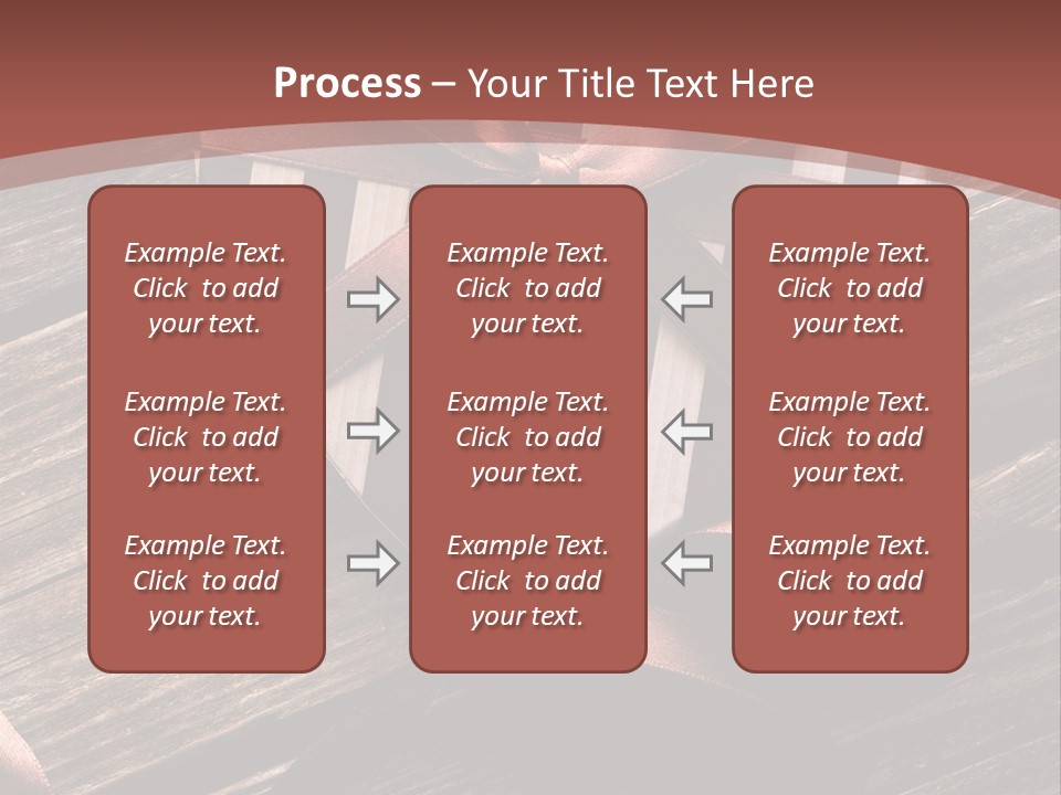 Bow Holiday Wood PowerPoint Template