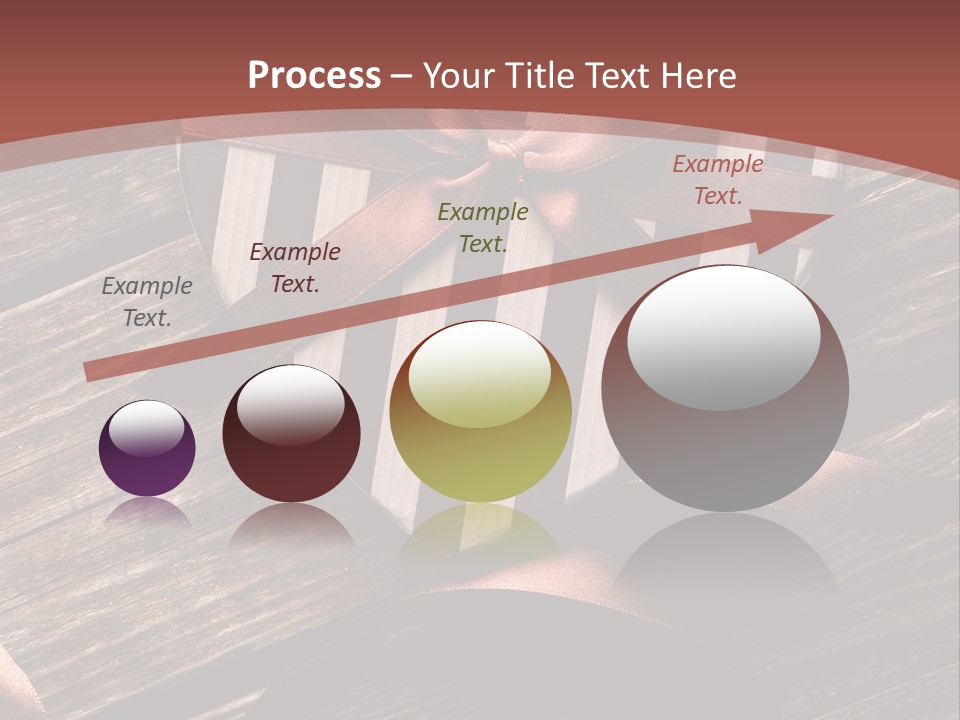 Bow Holiday Wood PowerPoint Template