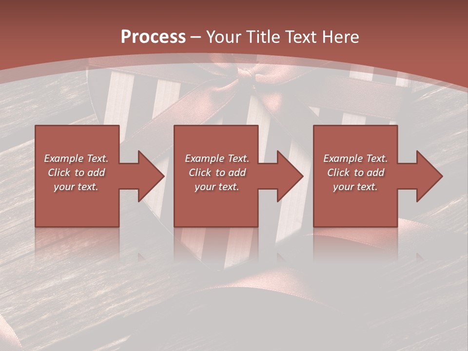 Bow Holiday Wood PowerPoint Template