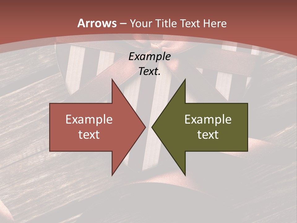 Bow Holiday Wood PowerPoint Template