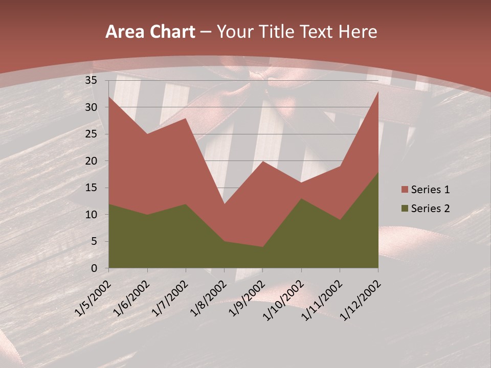 Bow Holiday Wood PowerPoint Template