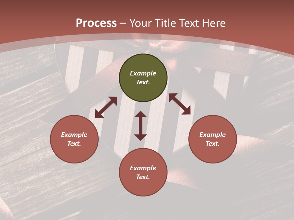 Bow Holiday Wood PowerPoint Template