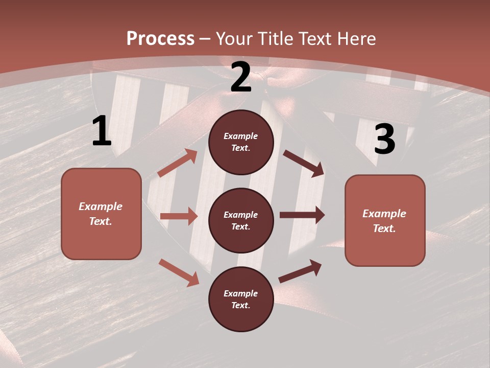 Bow Holiday Wood PowerPoint Template