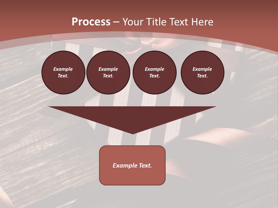 Bow Holiday Wood PowerPoint Template