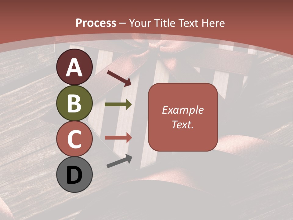 Bow Holiday Wood PowerPoint Template