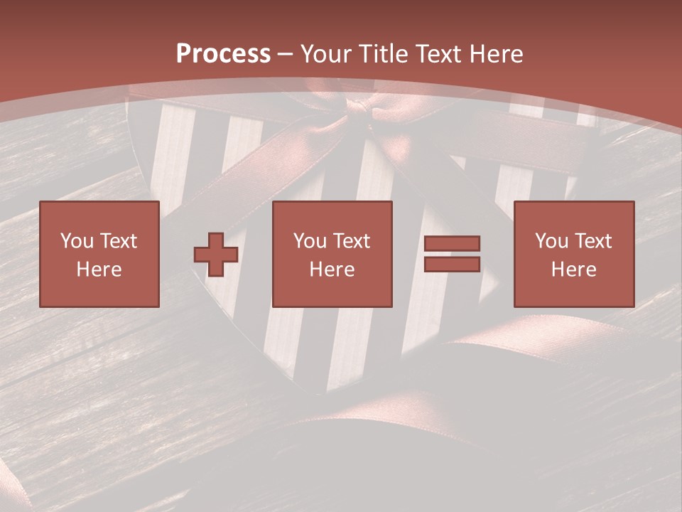 Bow Holiday Wood PowerPoint Template