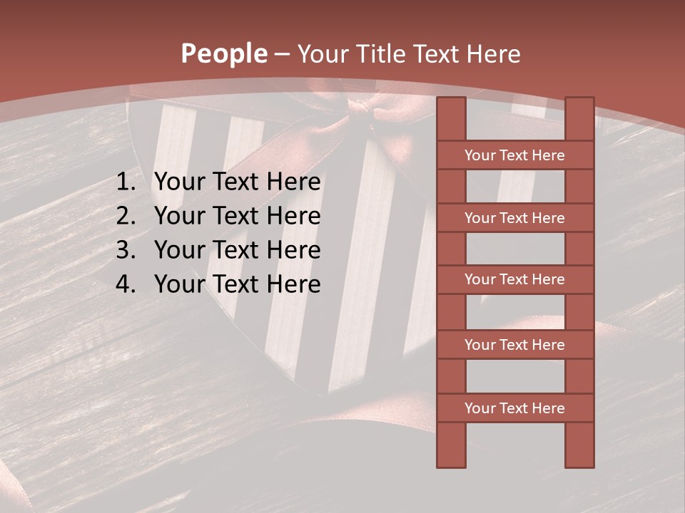 Bow Holiday Wood PowerPoint Template