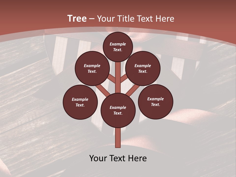 Bow Holiday Wood PowerPoint Template