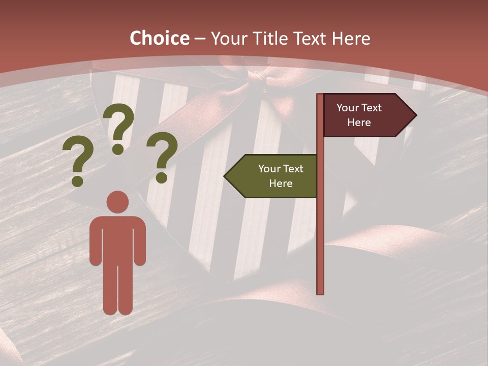 Bow Holiday Wood PowerPoint Template