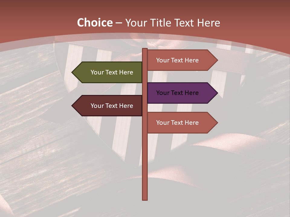 Bow Holiday Wood PowerPoint Template