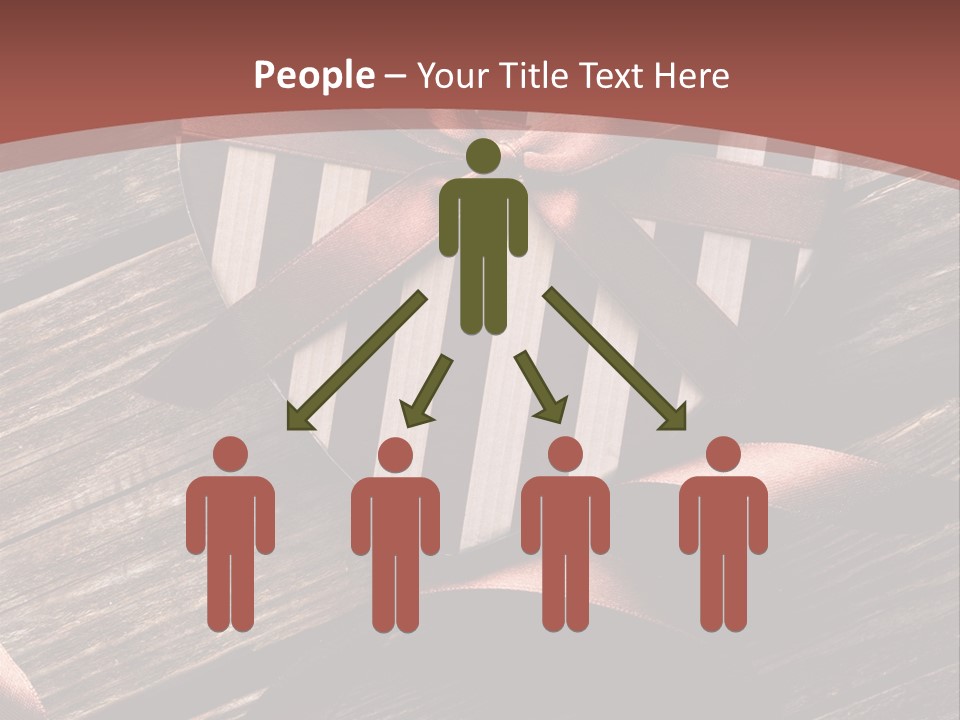 Bow Holiday Wood PowerPoint Template