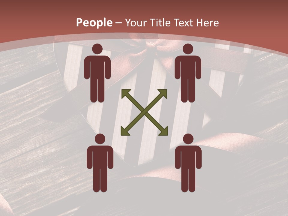 Bow Holiday Wood PowerPoint Template