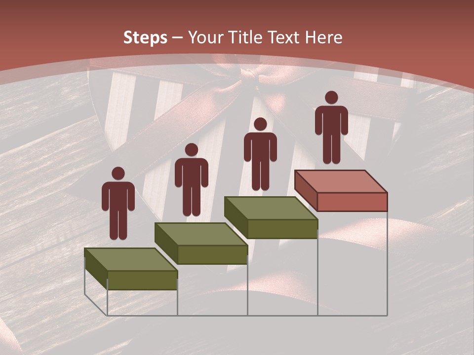 Bow Holiday Wood PowerPoint Template