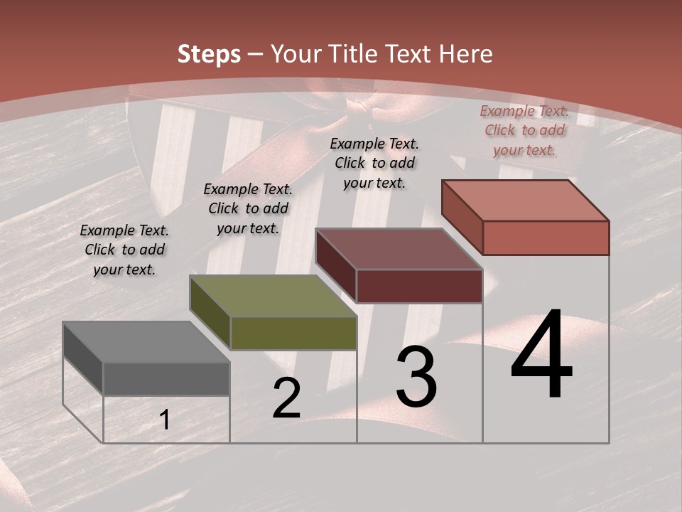 Bow Holiday Wood PowerPoint Template