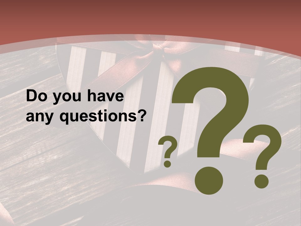 Bow Holiday Wood PowerPoint Template