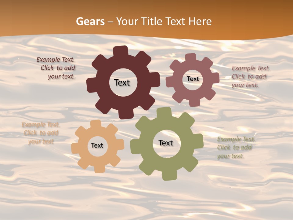 Seamless Ripple Aqua PowerPoint Template