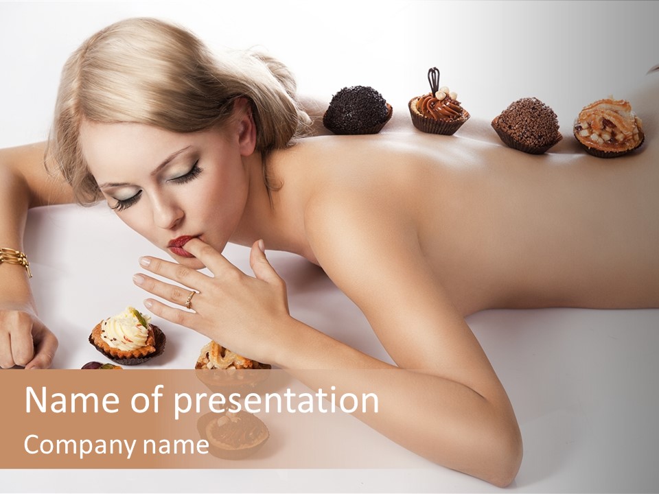 Woman Happy Nude PowerPoint Template