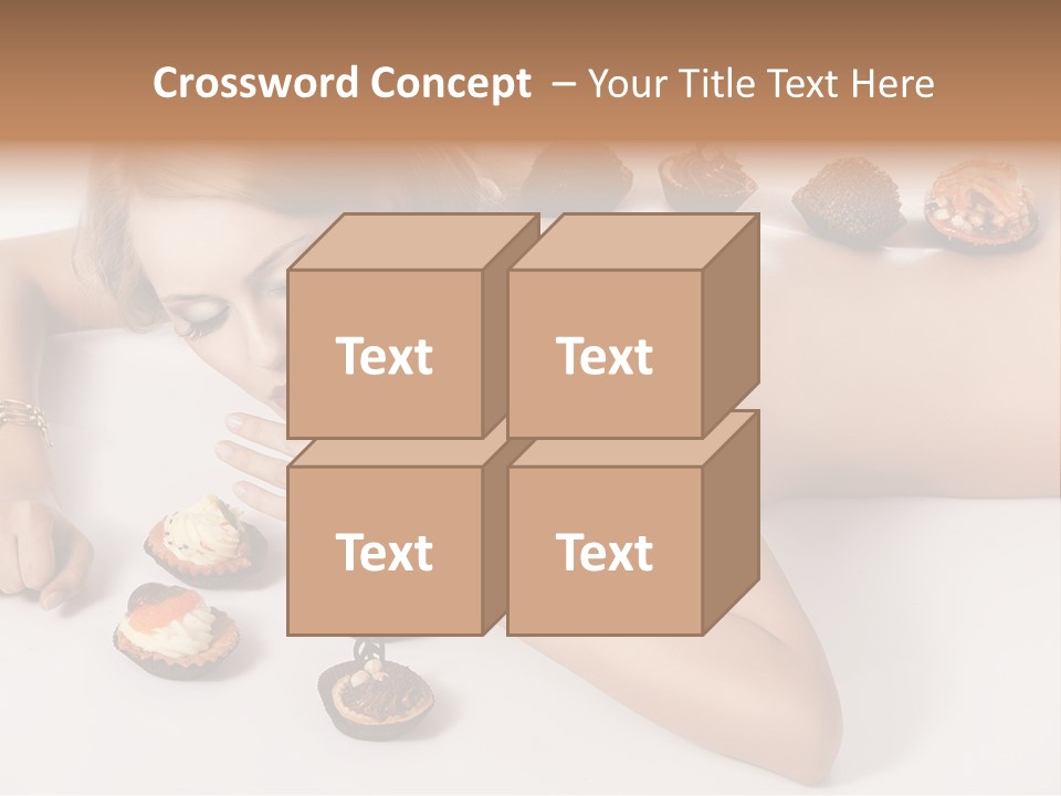 Woman Happy Nude PowerPoint Template