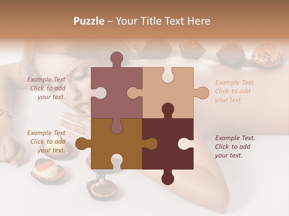 Woman Happy Nude PowerPoint Template