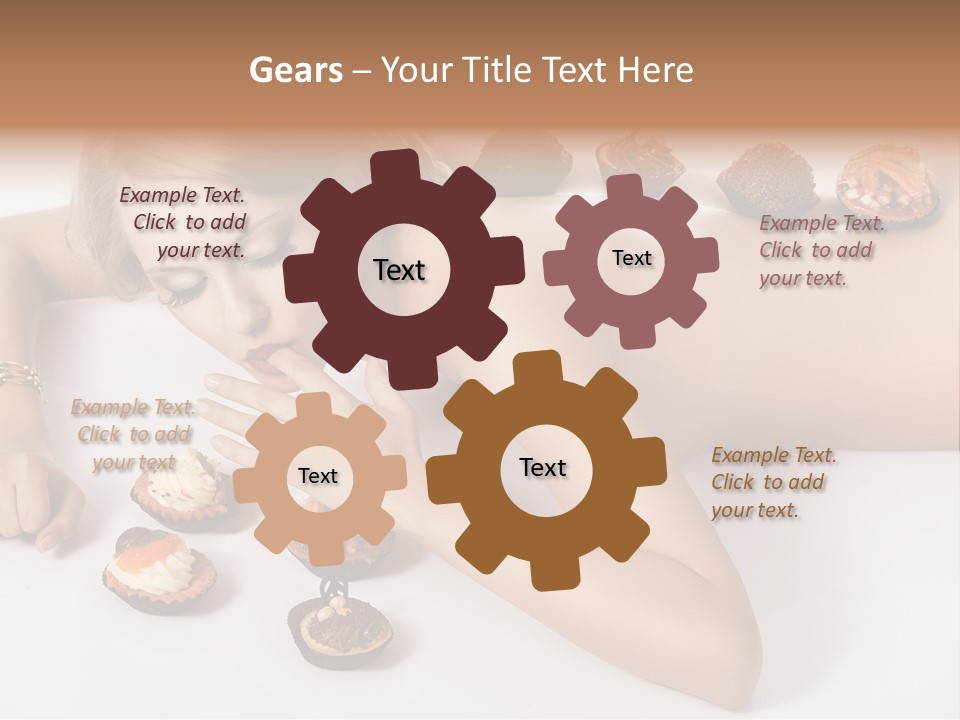 Woman Happy Nude PowerPoint Template