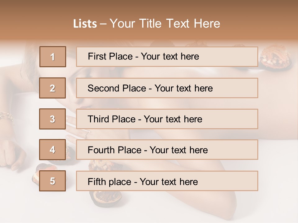 Woman Happy Nude PowerPoint Template