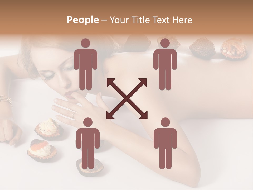 Woman Happy Nude PowerPoint Template