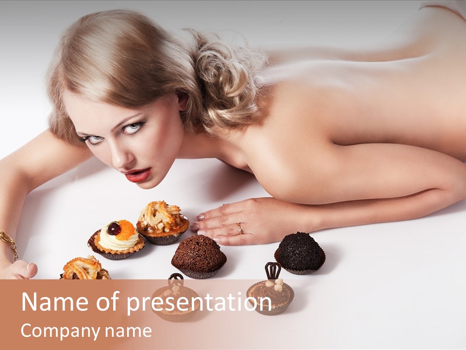 Glamour Cute Dessert PowerPoint Template