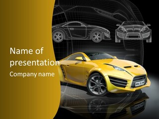 Sports Car Vehicle Electric Car PowerPoint Template