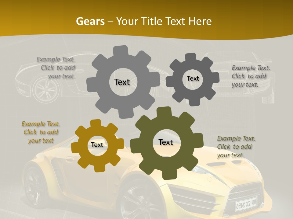 Sports Car Vehicle Electric Car PowerPoint Template