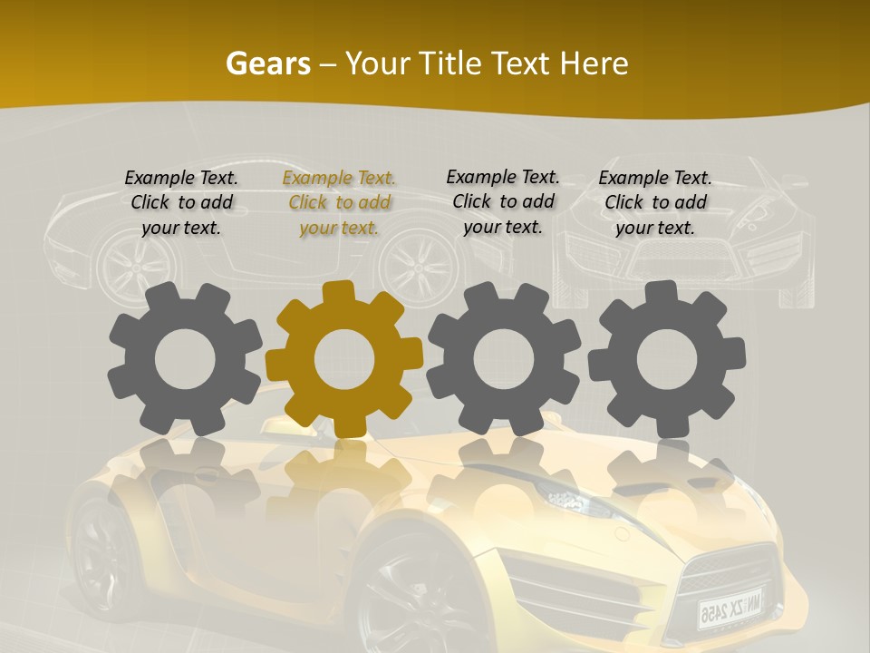 Sports Car Vehicle Electric Car PowerPoint Template