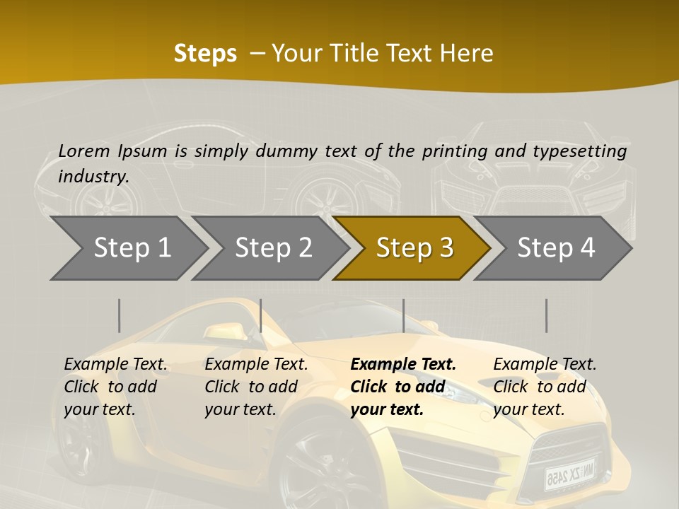 Sports Car Vehicle Electric Car PowerPoint Template