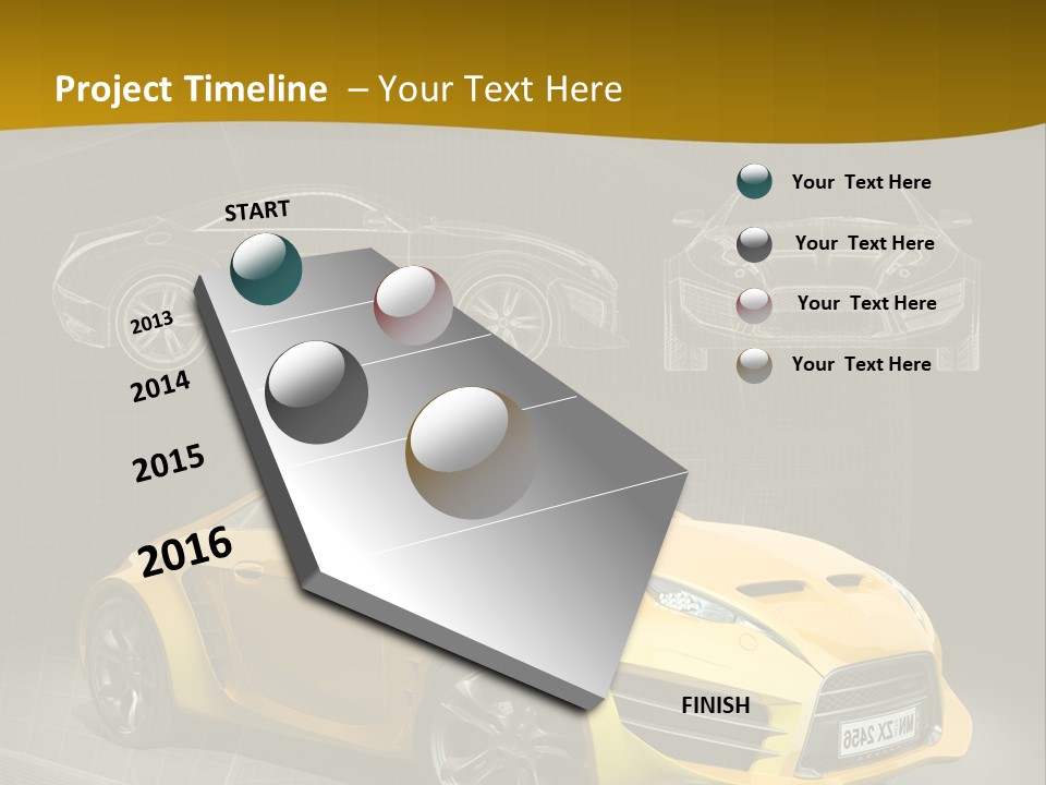 Sports Car Vehicle Electric Car PowerPoint Template