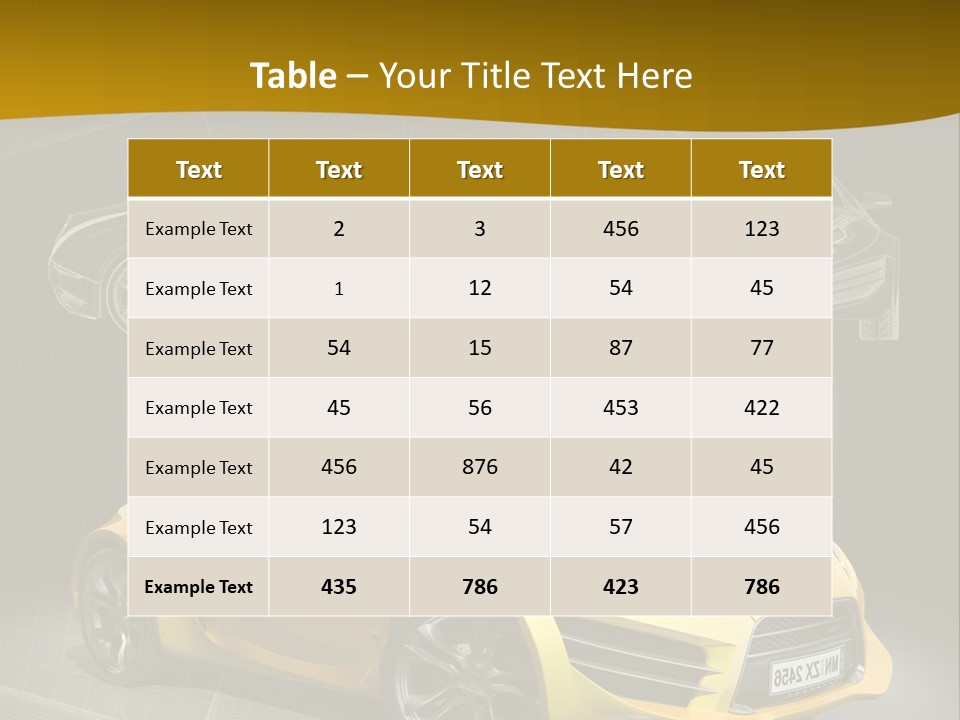 Sports Car Vehicle Electric Car PowerPoint Template