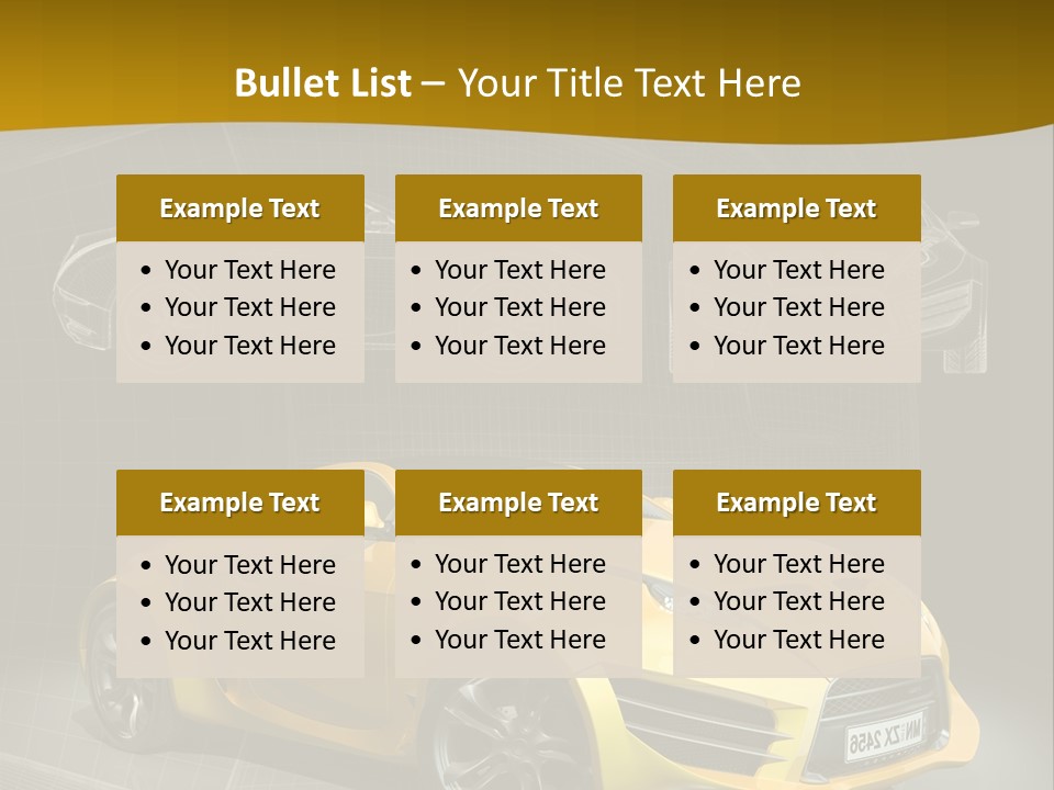 Sports Car Vehicle Electric Car PowerPoint Template