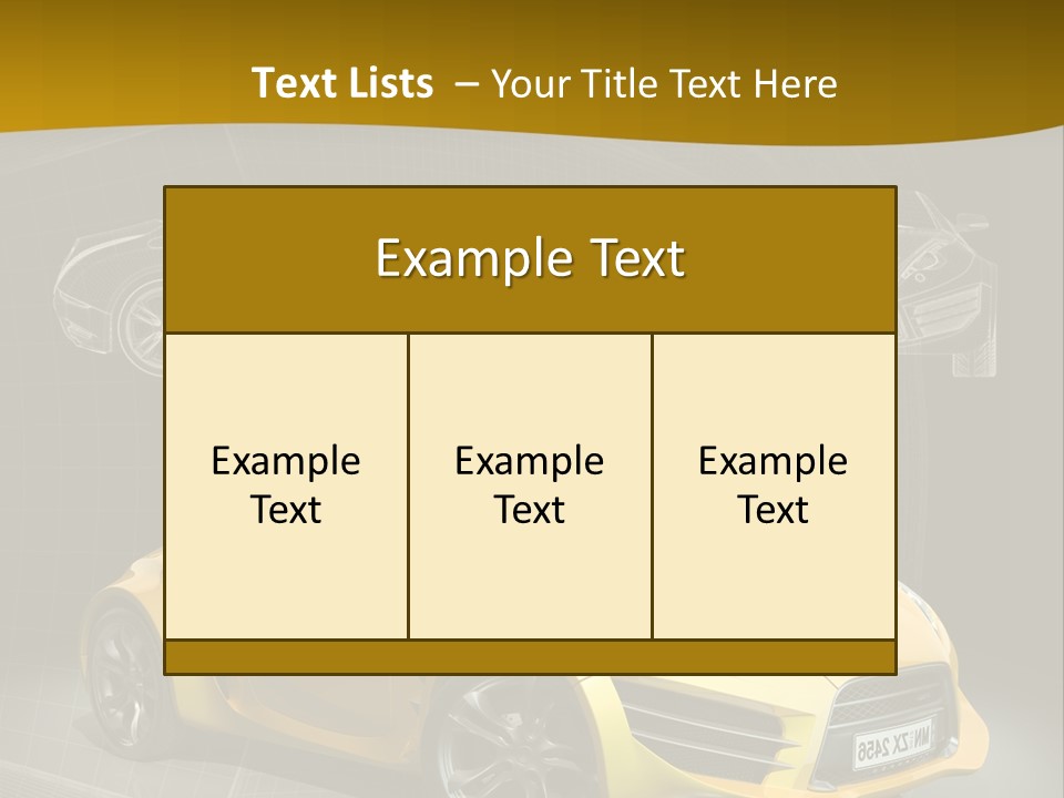 Sports Car Vehicle Electric Car PowerPoint Template