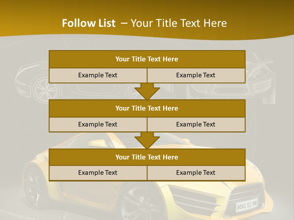 Sports Car Vehicle Electric Car PowerPoint Template
