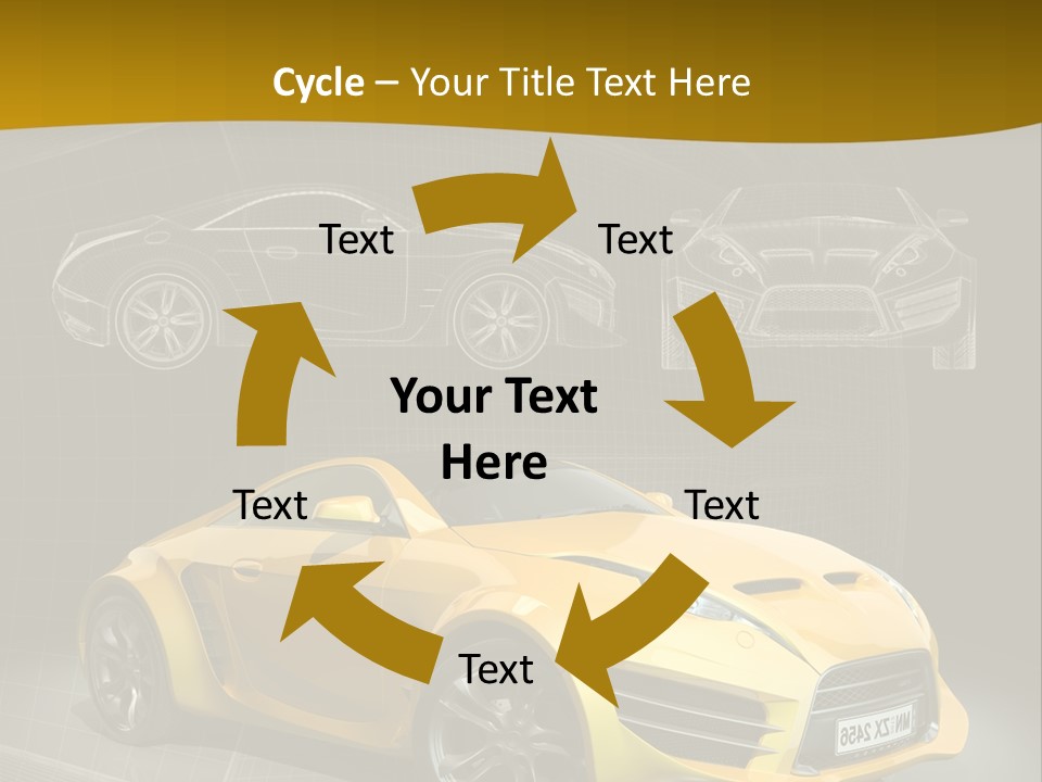 Sports Car Vehicle Electric Car PowerPoint Template