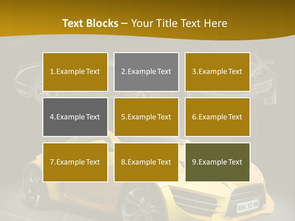 Sports Car Vehicle Electric Car PowerPoint Template