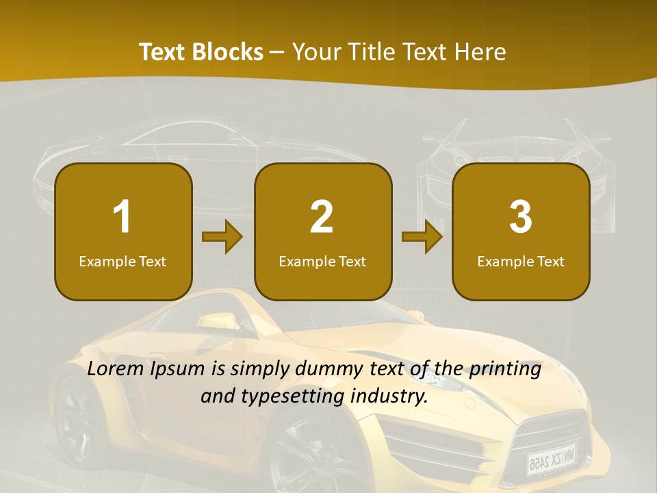 Sports Car Vehicle Electric Car PowerPoint Template