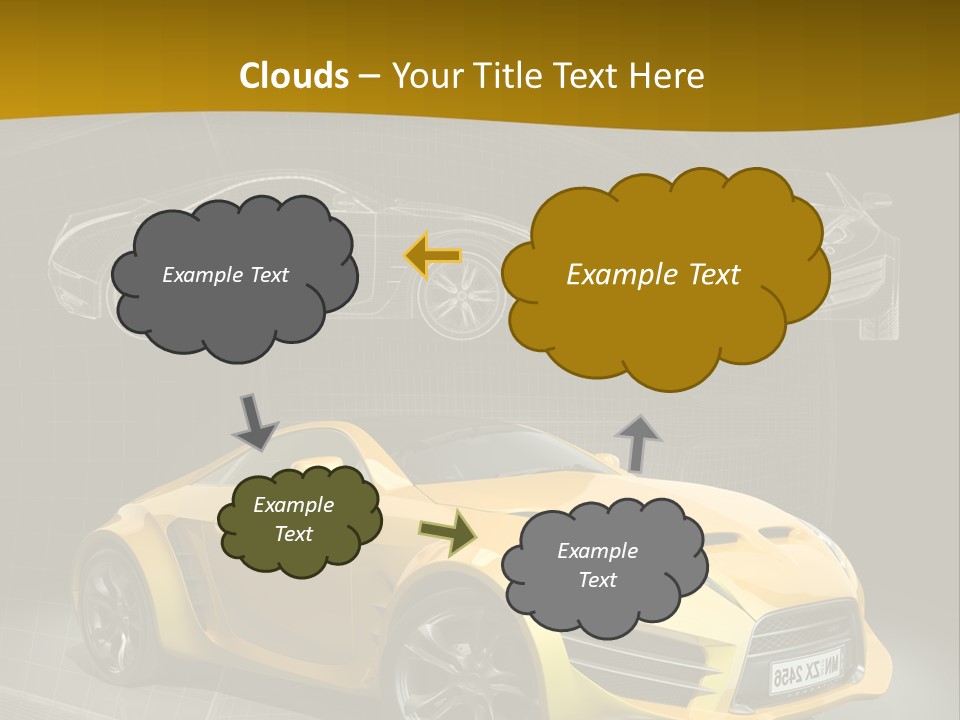 Sports Car Vehicle Electric Car PowerPoint Template
