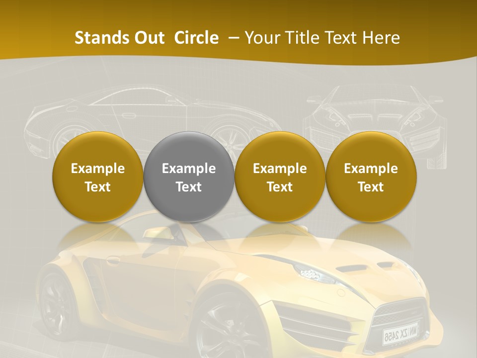 Sports Car Vehicle Electric Car PowerPoint Template