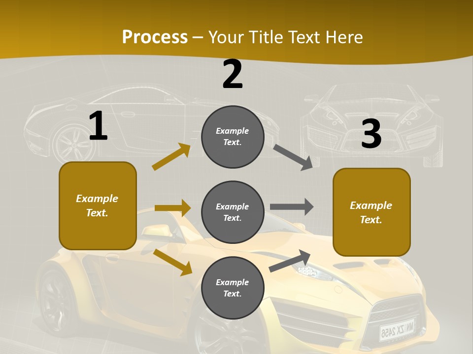 Sports Car Vehicle Electric Car PowerPoint Template