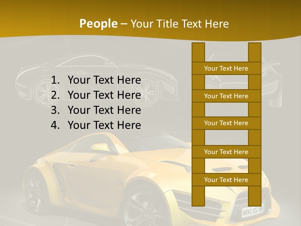 Sports Car Vehicle Electric Car PowerPoint Template