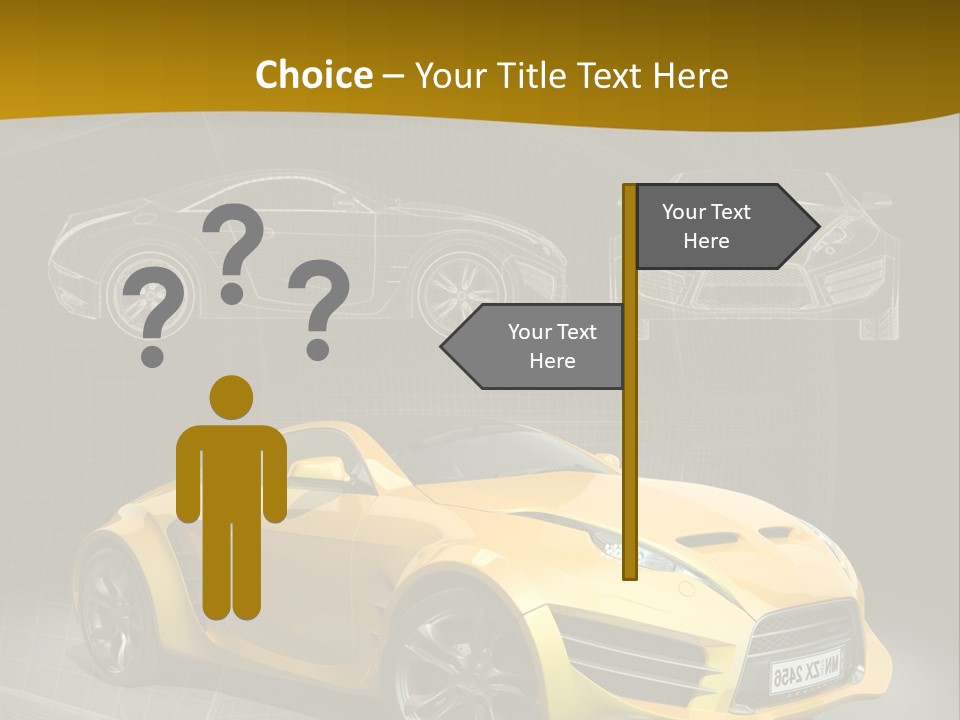 Sports Car Vehicle Electric Car PowerPoint Template